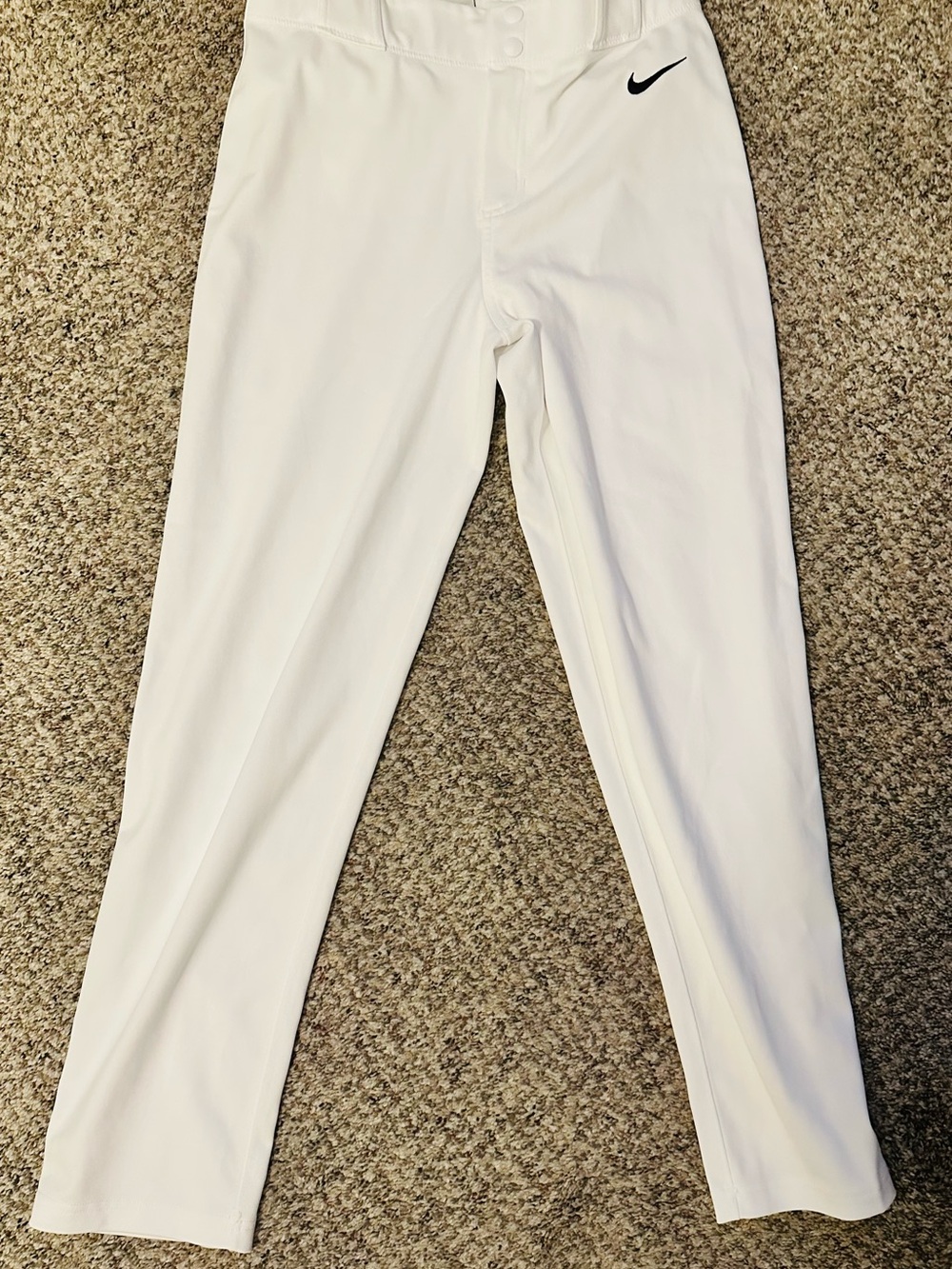 Nike White Athletic Tag with Black Swoosh
